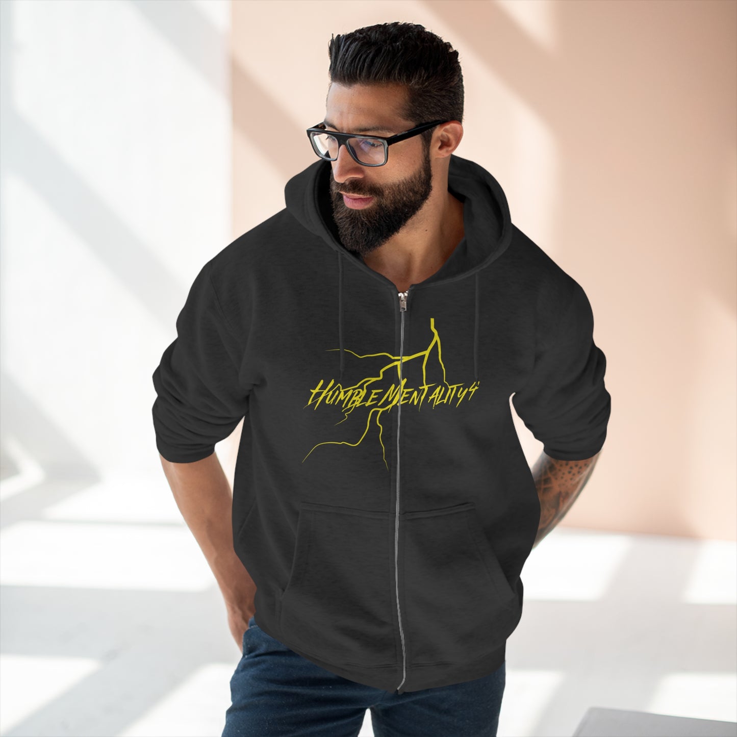 Humble Mentality4 Premium Full Zip Hoodie
