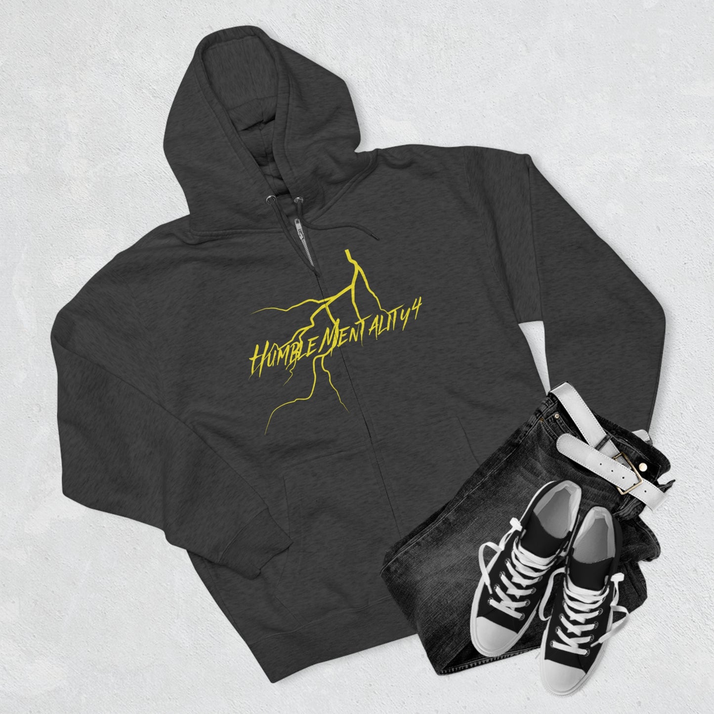 Humble Mentality4 Premium Full Zip Hoodie